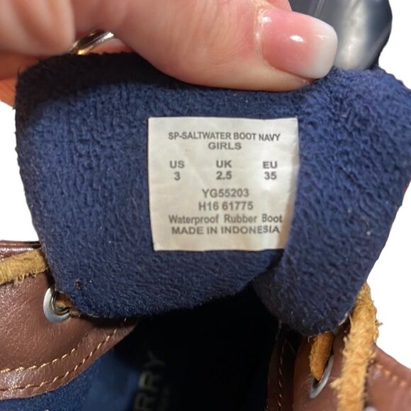 Sperry Saltwater Duck Boot Navy 3 - Picture 8 of 11